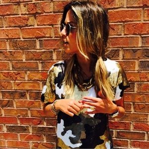 Michael Kors Sequin Camo Dress